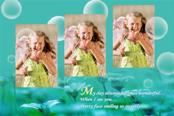 Baby & Kids photo templates Flowers Speaking
